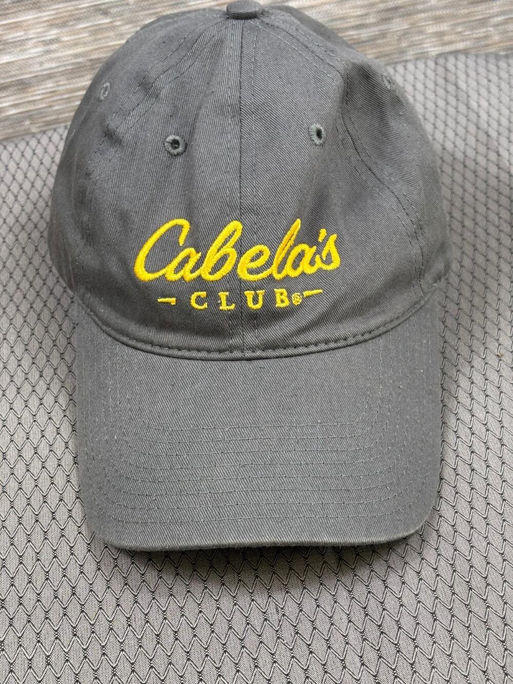 Cabela's Club Cap Hat Mens One Size Gray Embroidered
